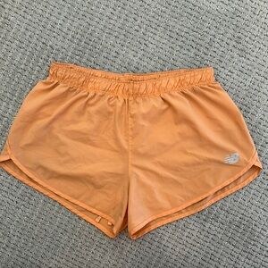 New Balance Orange Athletic Shorts Lightweight Moisture-Wicking